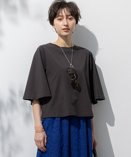 【洗える】ハイエンド フレアスリーブ Tシャツ