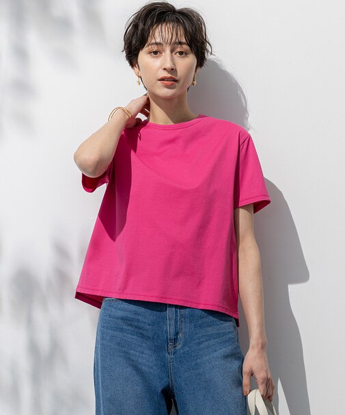 【洗える】ハイエンド クルーネック Tシャツ