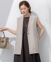 【洗える】ライトシアーマットクロス ジレ