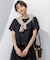【洗える】Broche チェック レース ブラウス
