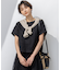 【洗える】Broche チェック レース ブラウス