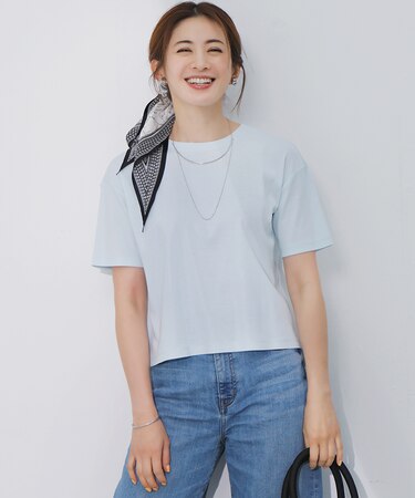 【速乾性/汗じみ防止】半袖 クロップド IT Tシャツ