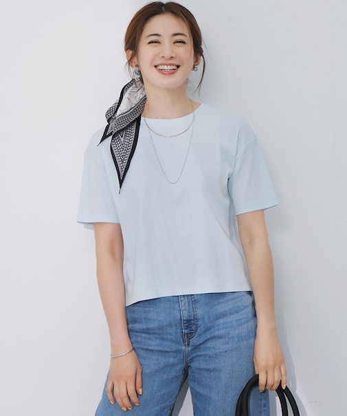 【速乾性/汗じみ防止】半袖 クロップド IT Tシャツ