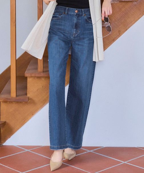 【接触冷感】23区DENIM サマー ストレート ワイド パンツ