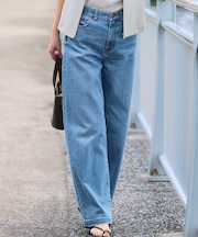 【接触冷感】23区DENIM サマー ストレート ワイド パンツ