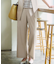 【洗える】トリアセスラブストレッチ ワイド パンツ
