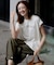 【接触冷感/洗える】BON-PRESAGE ロゴ フレンチスリーブ Tシャツ