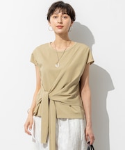 【SLOW/一部店舗限定】ライトツイストコットン サッシュデザイン Tシャツ