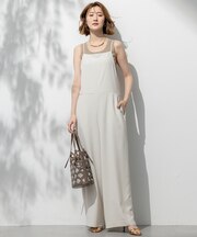 【一部店舗限定/吸水速乾/UVカット/接触冷感/洗える】ストレッチジョーゼット オールインワン