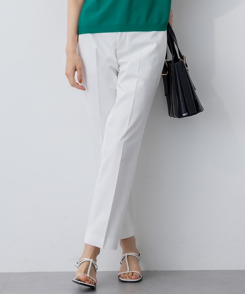 【UVケア/洗える】コンパクトクロス テーパード パンツ