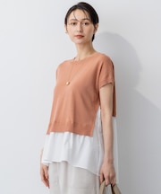 【洗える】レイヤードデザイン ニット