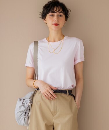 【洗える】コンパクトヤーン スムース Tシャツ
