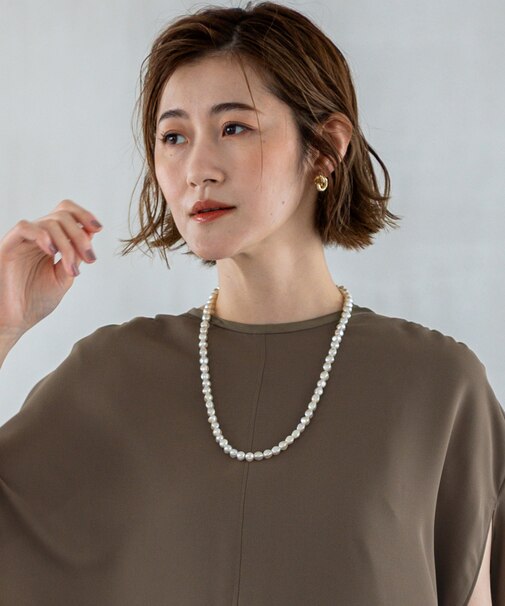 パールスライドチェーンネックレス