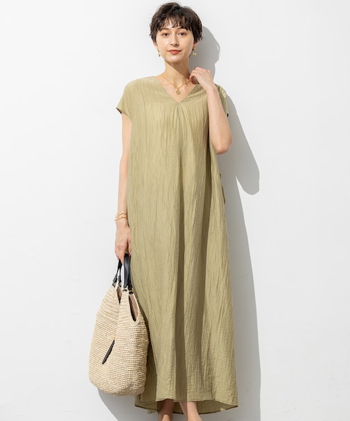 【SLOW/一部店舗限定】ナチュラルピケワッシャー ワンピース