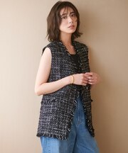 【GLOW10月号掲載】GIOLICA オータム ツイード ジレ