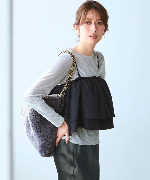【洗える】マルチタフタ ビスチェ