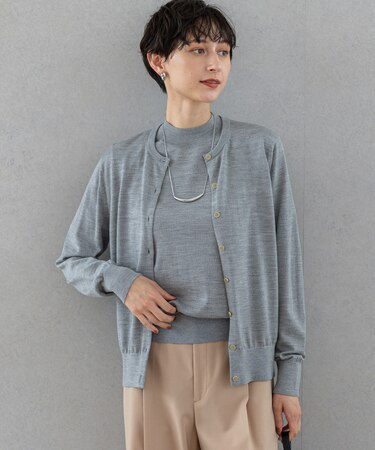 【洗える】サステナブルウール ベーシック カーディガン