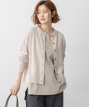 【見上愛さん着用/STORY12月号掲載】ピュアカシミヤ クルーネック カーディガン