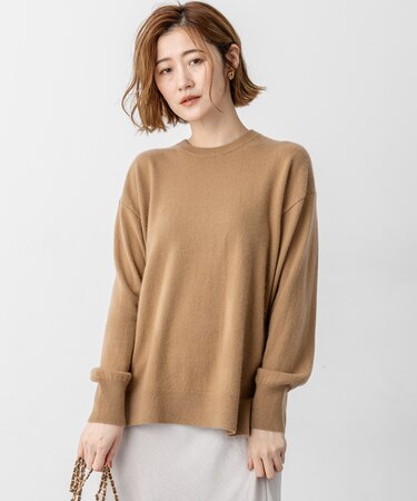 【見上愛さん着用/VERY12月号掲載】ピュアカシミヤ クルーネック ニット