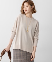 【見上愛さん着用/VERY12月号掲載】ピュアカシミヤ クルーネック ニット