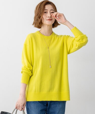 【見上愛さん着用/VERY12月号掲載】ピュアカシミヤ クルーネック ニット