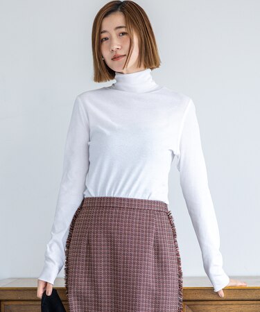【SLOW/一部店舗限定】シアーフライス タートルネック カットソー