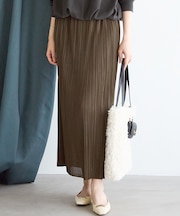 【SLOW/一部店舗限定】トリコットプリーツ Iライン スカート