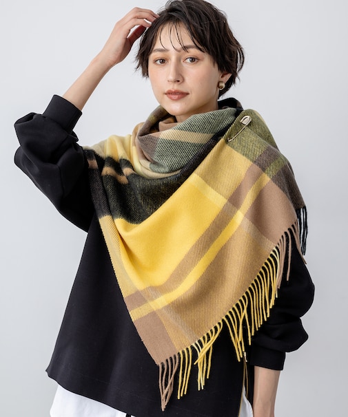 【LEE10月号掲載】カシミヤ チェック ストール