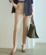【撥水加工/洗える】TRストレッチギャバ テーパード パンツ