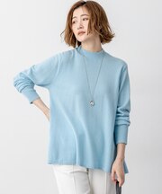 【洗える】ピュアカシミヤ フレア ニット