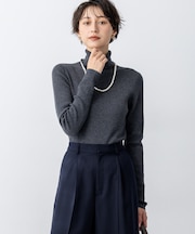 【見上愛さん着用/WEB限定カラーあり】ウーステッドウール リブタートル ニット