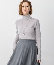 【見上愛さん着用/WEB限定カラーあり】ウーステッドウール リブタートル ニット
