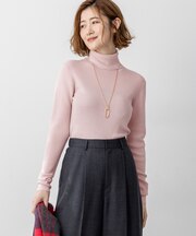 【見上愛さん着用/WEB限定カラーあり】ウーステッドウール リブタートル ニット