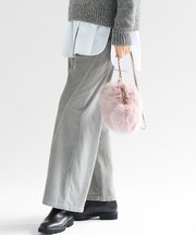【見上愛さん着用/洗える】コットン コーデュロイ ワイド パンツ