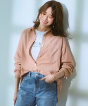 【見上愛さん着用/Oggi11月号掲載】コットン コーデュロイ シャツ