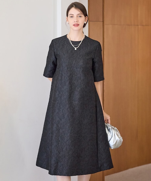 45R ジャカードフラワーのドレス 45R（フォーティファイブアール）の「ジャカードフラワーの