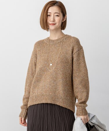 【洗える】マーブルルレックスリリー バルキーニット