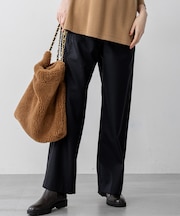 【洗える】ナチュラルストレッチサキソニー ベイカー ドロスト パンツ