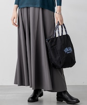 【洗える】ストレッチタイプライター フレア スカート