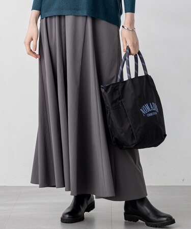 【洗える】ストレッチタイプライター フレア スカート