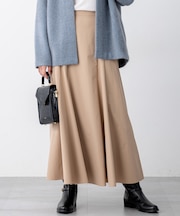 【洗える】ストレッチタイプライター フレア スカート