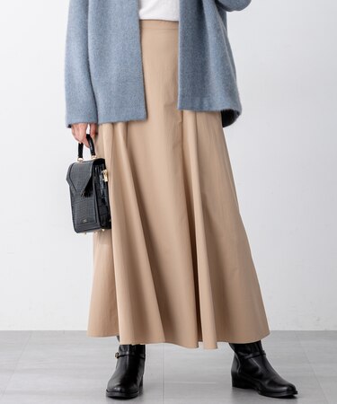 【洗える】ストレッチタイプライター フレア スカート