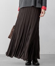 【洗える】クラッシュ プリーツ ジョーゼット スカート