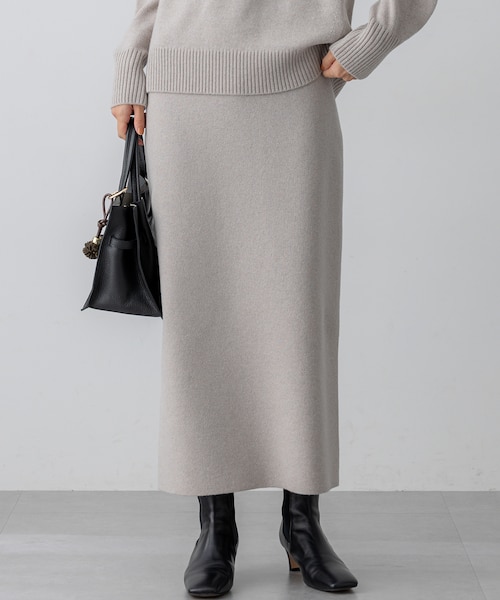 VERY掲載/洗える】カシミヤブレンド Iライン ニットスカート｜ニジュウ