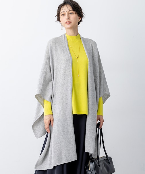 カシミヤブレンド マルチ ケープ