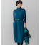 【洗える】カシミヤブレンド タートルネック ニットワンピース