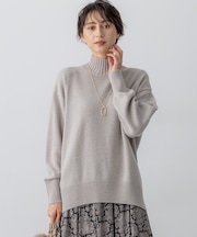 【洗える】カシミヤブレンド ハイネック ニット