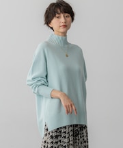 【洗える】カシミヤブレンド ハイネック ニット