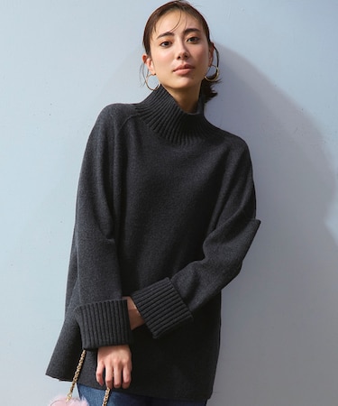 【新色追加】ボイルドウールコンビニット チュニック