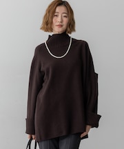 【新色追加】ボイルドウールコンビニット チュニック